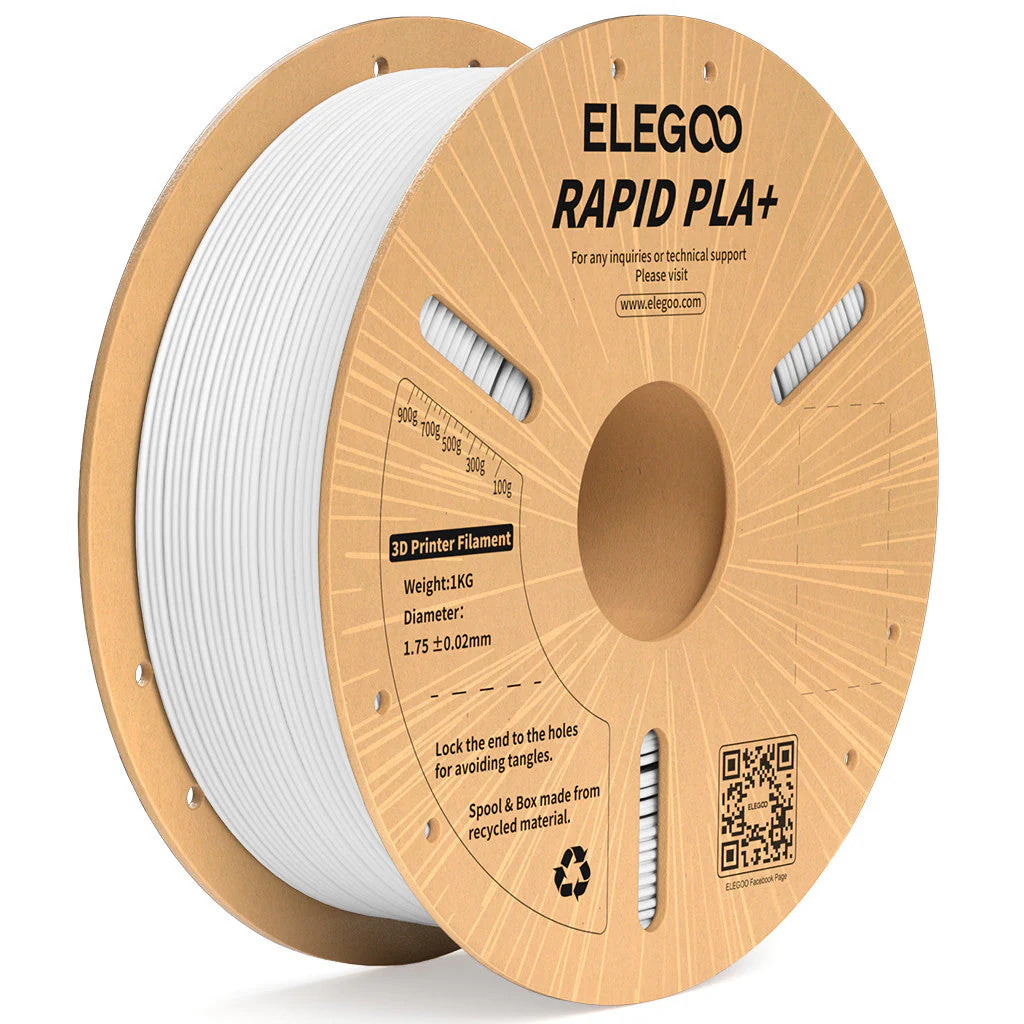 Elegoo Rapid PLA+ Filament – 1.75mm White 1kg