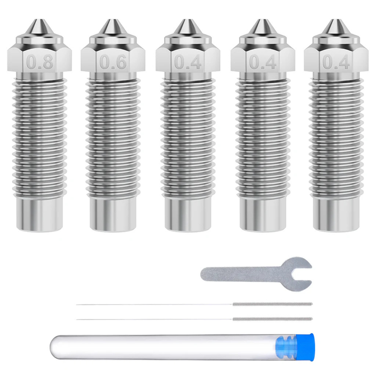 Elegoo Multi-Size Hardened Steel Nozzle Kit for Neptune 4 Plus / 4 Max