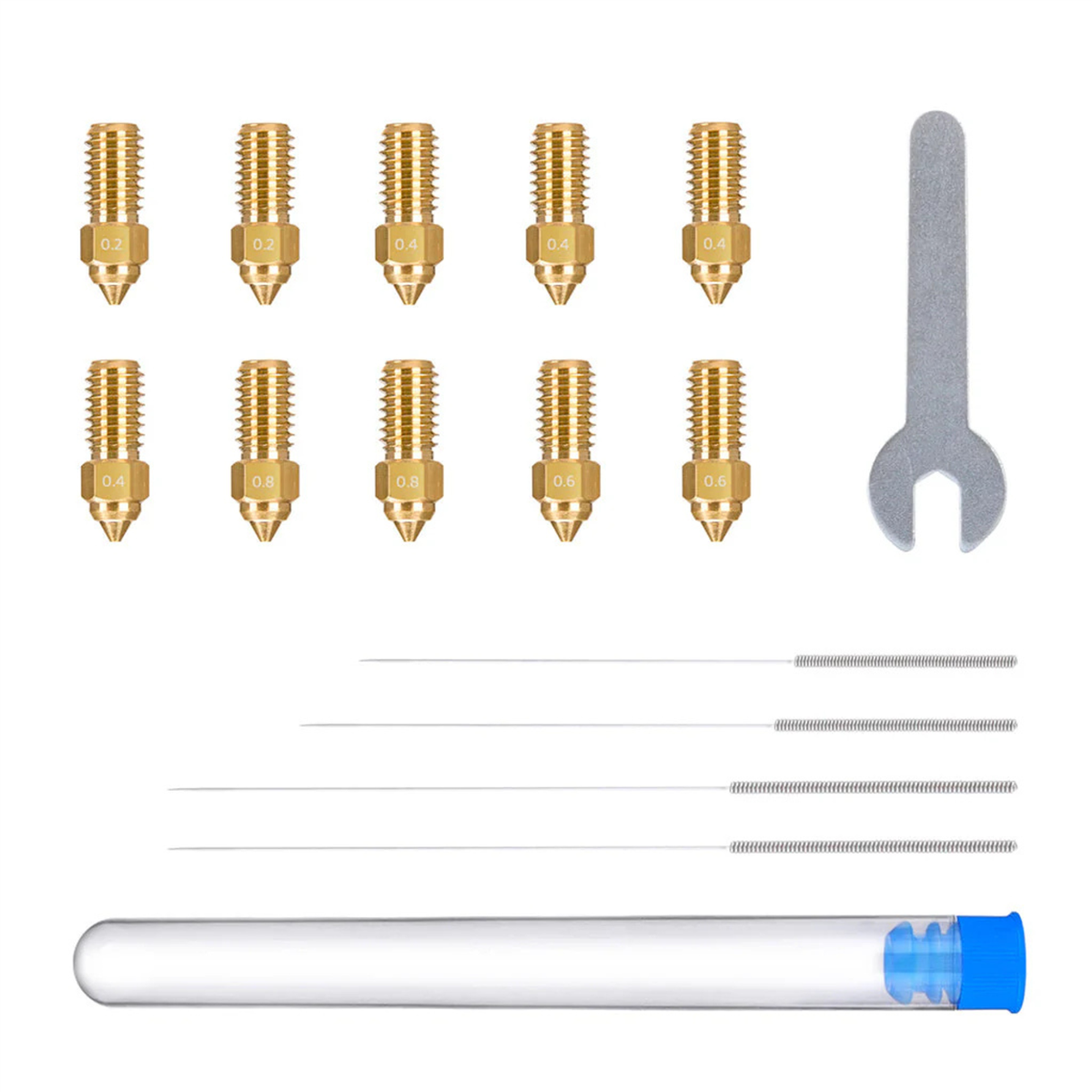 Elegoo Multi-Size Brass Nozzle Kit for Neptune 4 / 4 Pro