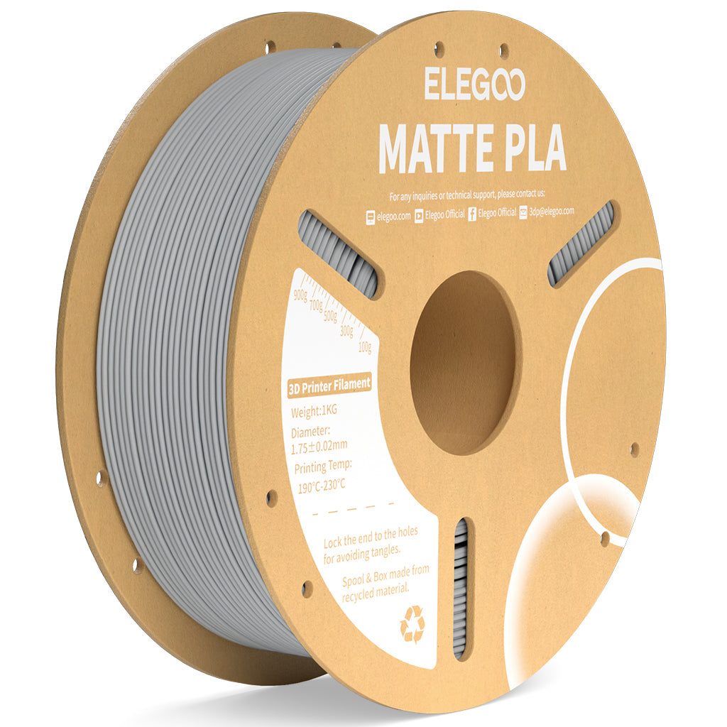 Elegoo PLA Matte Filament – 1.75mm Slate Grey 1kg